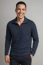 FELPA RAGAZZO UOMO MEZZA ZIP