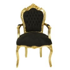 Sedia barocca sedia nero oro
