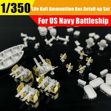 1/350 WWII USS Corazzata Bofors/Erricon/Zattera di salvataggio/Scatola di munizioni Set dettagliato