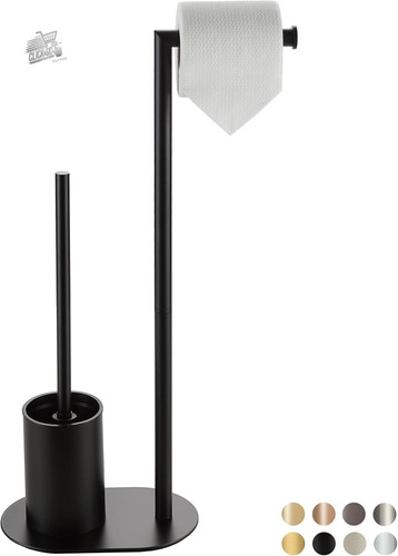 Piantana bagno nera porta - nera,