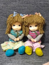 Peluche bambola vintage occhio grande MiKa gelato bambino capelli castani