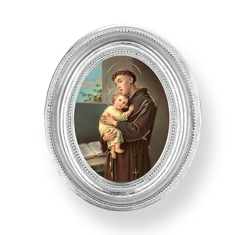 Cornice ovale argento stampa