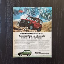 1981 Mercedes Classe G - Original AD Advertising Pubblicità Vintage