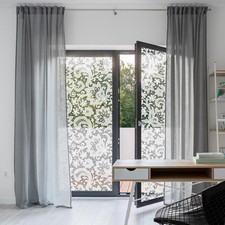 Pellicola adesiva per vetro Fiori bianchi finestre box doccia bagno vetrate