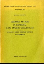 Memorie antiche di Rovereto e
