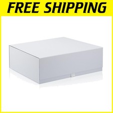 Set 3 scatole regalo grandi bianche con chiusura magnetica