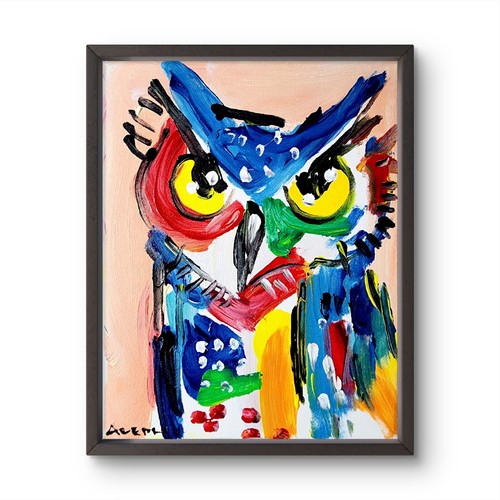 Aleph originale arte gufo 8x10 - originale,