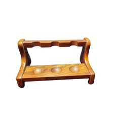 PoggiaPipe Brebbia Porta Pipe 3 Posti Vintage Legno Elegante Anni 80/90 Per Pipa