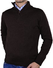maglione mezza zip uomo in
