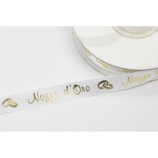 Nastro raso NOZZE D'ORO 10 mm