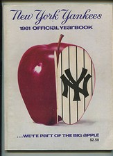 New York Yankees 1981 Official Yearbook  We're Part Of The Big Apple   MBX21