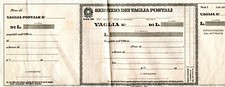 VAGLIA POSTALE IN LIRE-Mod.I-Cod. 125701