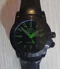 Glycine Airman Worldtimer Uomo 42mm SWISS MADE Quarzo Nero Verde GL1032
