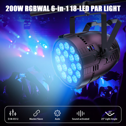 Luce par fascio 200w 18led - par, con