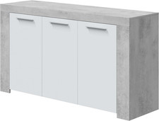 Corinto B04 Buffet, Bianco/Grigio, 144 X 42 X 80