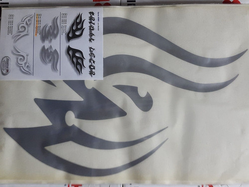 Adesivi tribale vinile argento - adesivi,