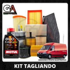 Kit Tagliando 4 Filtri 6 Litri Olio Motul 5w40 Fiat Ducato 230 244 2.8 JTD