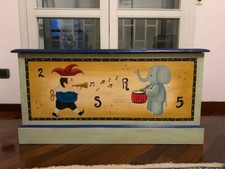 Cassapanca contenitore grande in legno - Baule Toys a tema giocattoli bambini