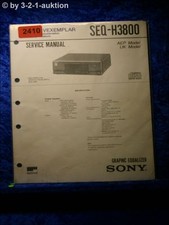 Manuale Di Servizio Sony SEQ H3800 Equalizzatore Grafico (#2410)