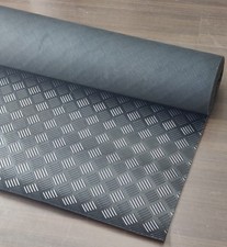 TAPPETO GOMMA  COPRIPAVIMENTO ALLUMINIO GRECATO  SP 3MM