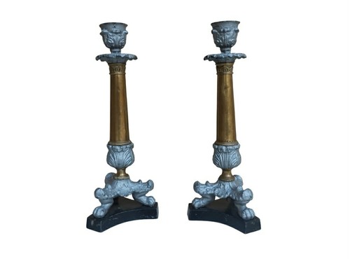 Antica coppia candelieri - di,