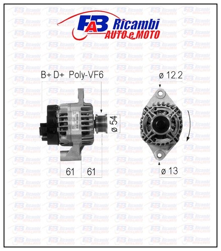 Alternatore alfa romeo - romeo, 159