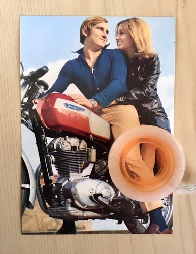 Rara originale cartolina - , moto