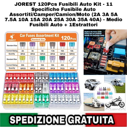 120 fusibili auto - 120, kit,