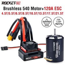 Rocket-RC Sensored Brushless 540 Motore 120A Brushless ESC Combo per 1/10 RC Auto