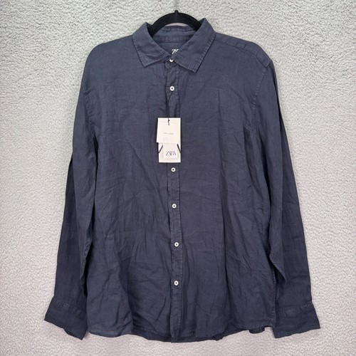 Zara camicia uomo blu - zara,