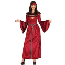 VESTITO PRINCESS ADULTA CARNEVALE HALLOWEEN PRINCIPESSA MEDIEVALE AMARANTO