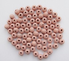  100pz perline in legno  tondo