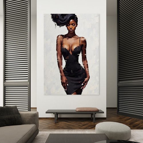 Elegante arte donna nera moda - donna,