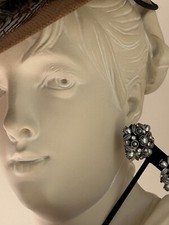 Orecchini Oscar De La Renta Classici Bottoni Clip On Garantiti Autentici