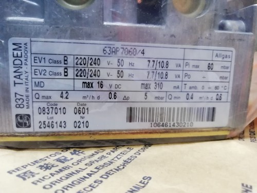 Valvola gas 0837010 riello - gas,