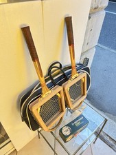 SET VINTAGE TENNIS COPPIA RACCHETTE MAXPLY DUNOPL FORT BORSONE OLD TENNIS SET