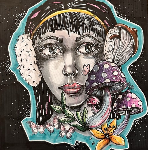 Street art ritratto donna - ritratto,
