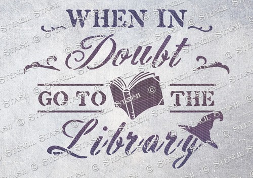 Hogwarts library stencil - stencil, 4
