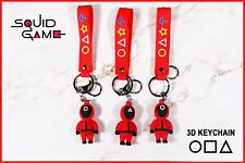 ? PORTACHIAVI GOMMA 3D SERIE TV SQUID GAME NETFLIX CERCHIO QUADRATO TRIANGOLO?