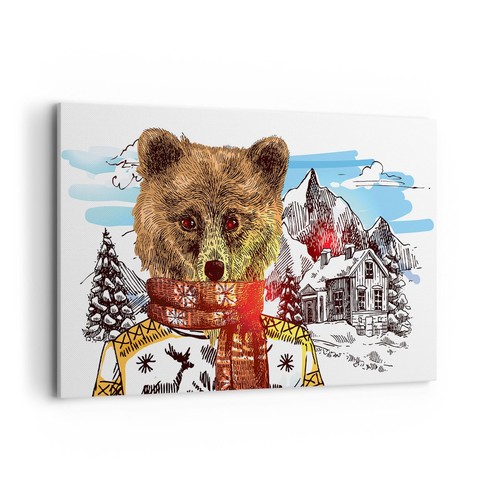 Quadro tela 120x80cm - su, orso