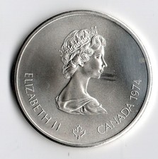 Canada , 1974 , Olimpiadi Montreal , 10 dollari argento , da lascito , da pulire