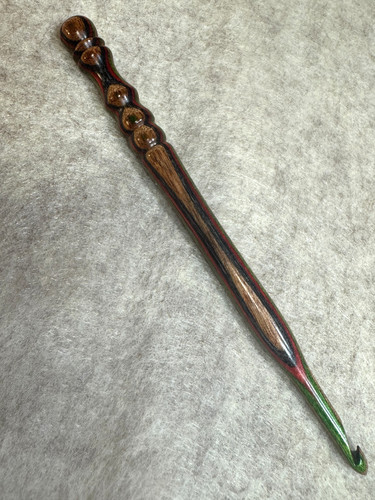 Gancio uncinetto filato legno - gancio,