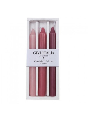 Candele cilindriche rosa - cilindriche,