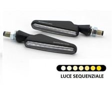 BARRACUDA COPPIA FRECCE LED SEQUENZIALI SQ-LED BASIC MOTO SCOOTER OMOLOGATE NERO