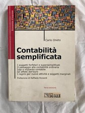 Contabilità semplificata Carlo Oneto il sole 24 ore terza edizione 2001