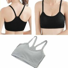 Reggiseno top sportivo da donna in cotone per yoga corsa palestra tg piccola