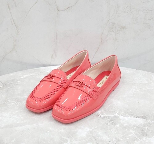 Chanel pink patent loafer - chanel,