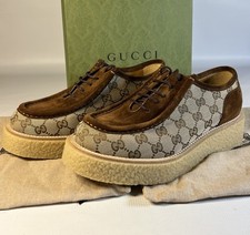 Gucci Men GG Canvas Suede Lace