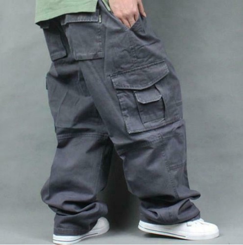 Pantaloni cargo uomo larghi
