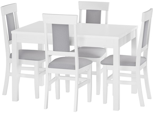 Tavolo pranzo bianco 80x120 - bianco,
